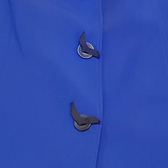 Tahari ASL Royal Blue 3/4 Sleeve Long Blazer Jacket Plus Size 14W Office Classic - Picture 5 of 10